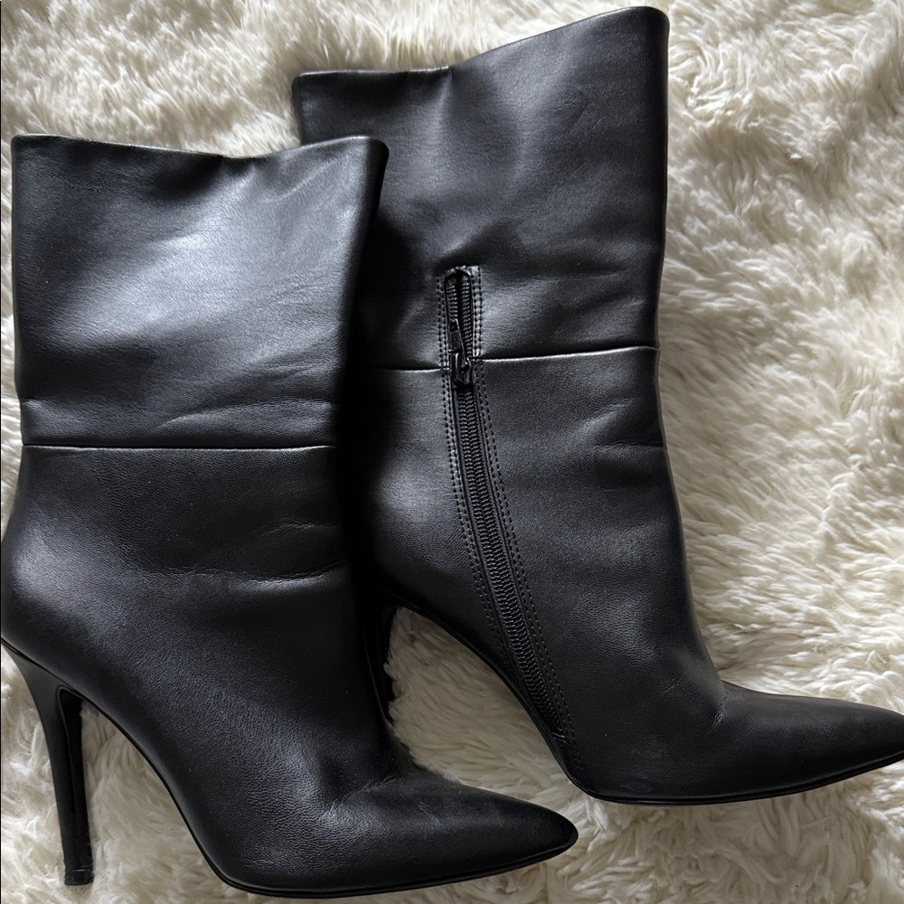 Charles Black Heeled Boots